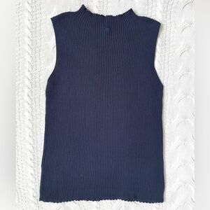 UNIQLO Rib Knit Sleeveless Top Dark Blue